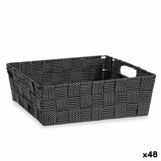 Mehrzweckkorb Kipit 79810 Schwarz Stoff 3 L 23 x 8 x 27 cm 27 x 8 x 23 cm Geflochten (48 Stück)