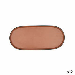 Tablett für Snacks Bidasoa Gio Braun Kunststoff 28 x 12 cm (12 Stück)