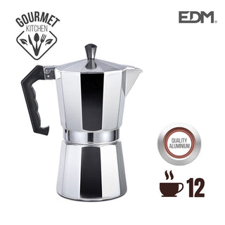 Italienische Kaffeemaschine EDM Aluminium 12 Kopper