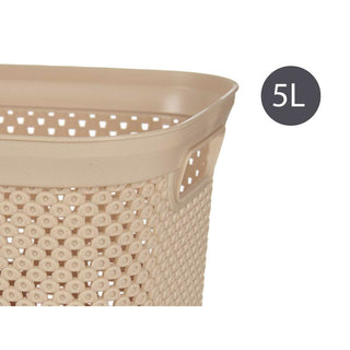 Korb Beige Kunststoff 5 L 19,5 x 14 x 27,5 cm