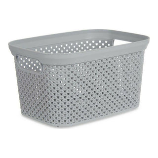 Korb Kipit Grau Kunststoff 3 L 16,5 x 12,5 x 23 cm