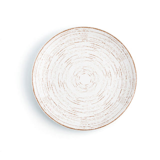 Flacher Teller Ariane Tornado White zweifarbig aus Keramik Ø 18 cm (12 Stück)