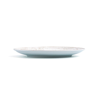Flacher Teller Ariane Tornado White zweifarbig aus Keramik Ø 21 cm (12 Stück)