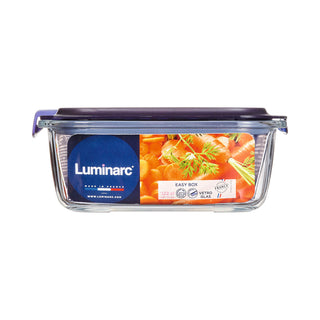 Lunchbox hermetisch Luminarc Easy Box Blau Glas (6 Stück) (1,22 L)