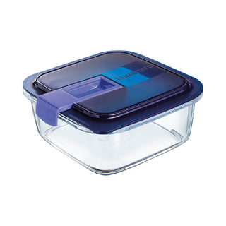 Lunchbox hermetisch Luminarc Easy Box Blau Glas (6 Stück) (1,22 L)