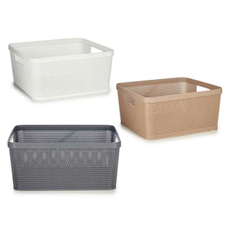 Mehrzweckkorb Kipit 4730 Weiß Beige Grau Kunststoff 10 L 36 x 15 x 29 cm (18 Stück)
