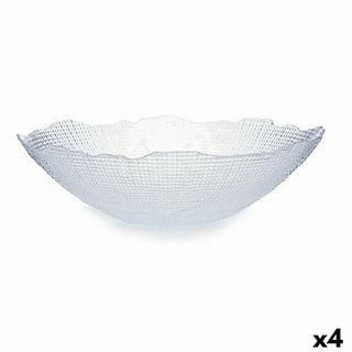 Salatschüssel Vivalto Infinity Durchsichtig Kristall 31 x 8,3 x 31 cm (4 Stück)