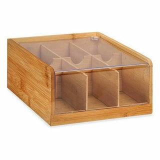Teebox Kinvara JWKW-4344 Braun Bambus 22 x 10 x 20,5 cm Tee (6 Stück)
