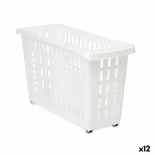 Organizer für Küchenschränke Kipit G-327 Weiß 17,5 x 26 x 46 cm Mit Rädern (12 Stück)