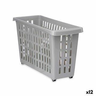 Organizer für Küchenschränke Kipit G-327-1 Grau 17,5 x 26 x 46 cm Mit Rädern (12 Stück)