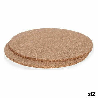 Untersetzer-Set Kinvara KT166139R natürlich Kork 18 x 0,5 x 18 cm Untersetzer (12 Stück)