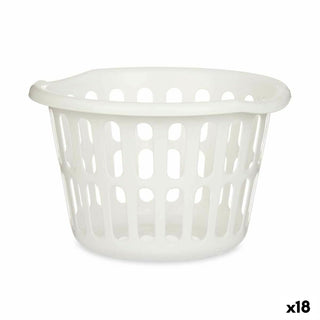 Korb Kipit 8066-W Weiß Polypropylen 27 L 40 x 25 x 40 cm (18 Stück)
