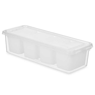Kühlschrank Organizer Kinvara 02 1066 Weiß Durchsichtig 37,5 x 9 x 14,3 cm