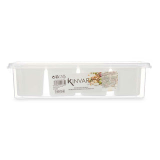 Kühlschrank Organizer Kinvara 02 1066 Weiß Durchsichtig 37,5 x 9 x 14,3 cm