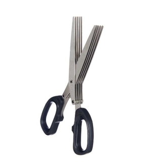 Kräuterschere Kinvara KT11-5661D Schwarz Silberfarben Metall 7 x 18,5 x 1,7 cm (12 Stück)