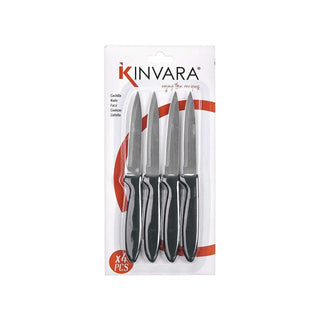Messerset Kinvara CN-KT172244D Schwarz Silberfarben Edelstahl Kunststoff 19,5 x 2 x 1 cm (12 Stück)